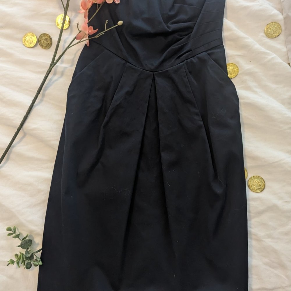 The Limited Size 0 Navy Strapless Cocktail Dress